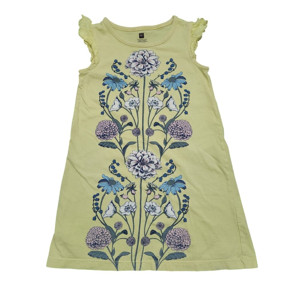 Tea Collection Yellow Floral Dress Size 5